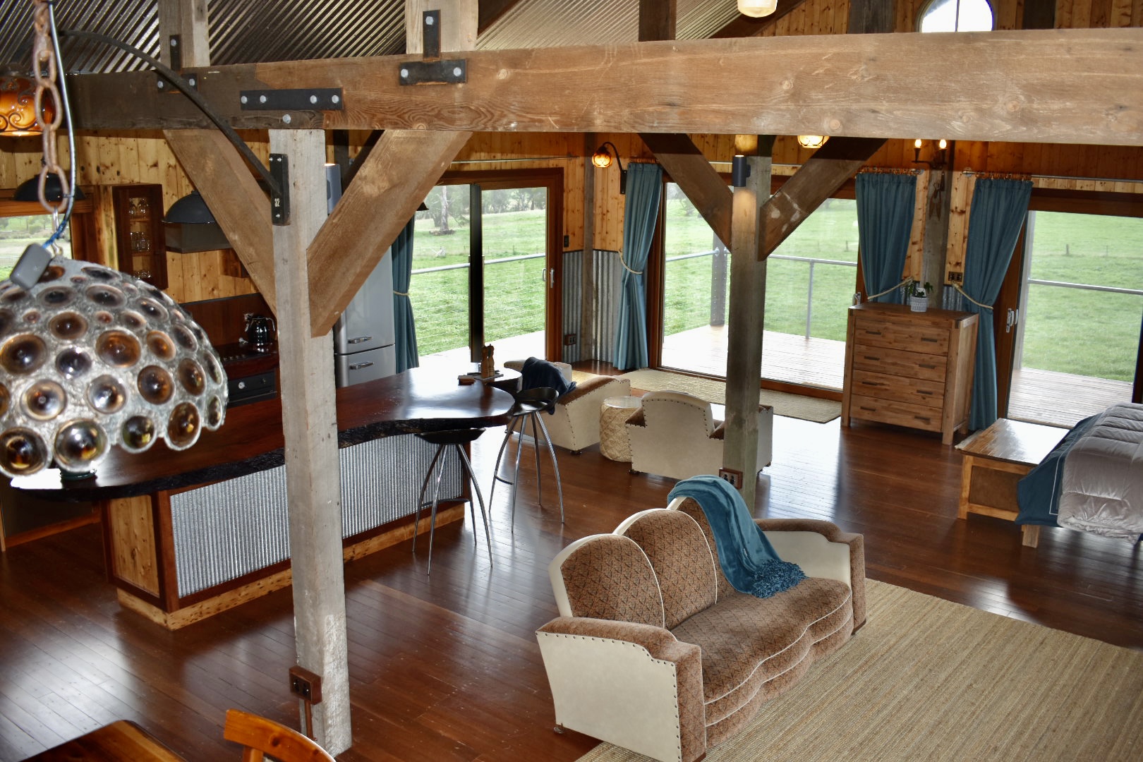 Inside The Barn looking east