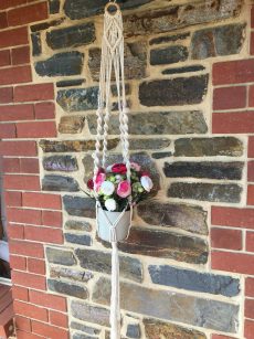 Macrame Diamond & Spiral Plant or Bowl Hanger