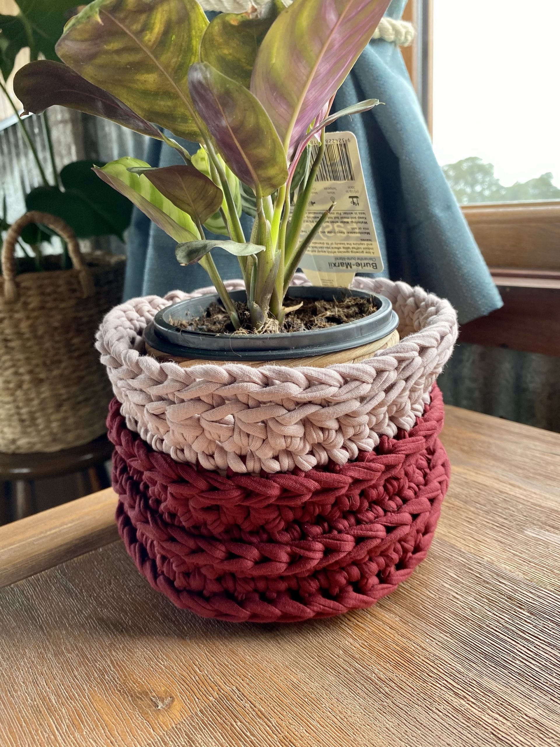 Chunky Crochet Basket (Small Ribbed)