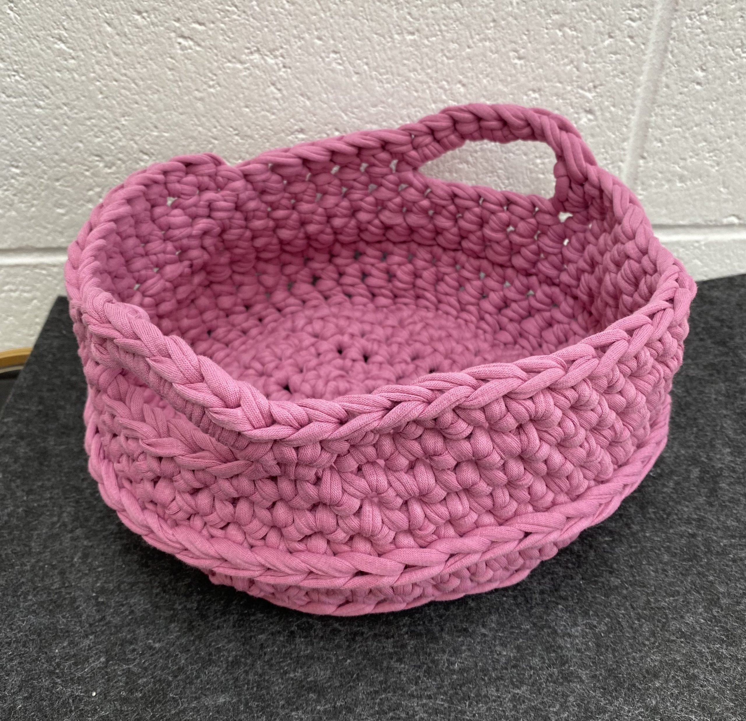 Large Crochet Basket with Handles Piney Ridge Farm