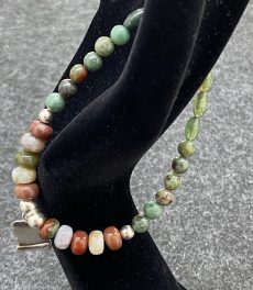 Agate & Jasper Charm Bracelet